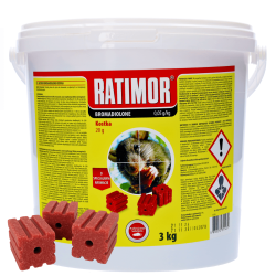 RATIMOR, Bromadiolon,  0,05 g/kg, Wachsblock, 3 kg