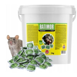 RATIMOR, Difenacoum, Paste für Mäuse und Ratten, 3 kg