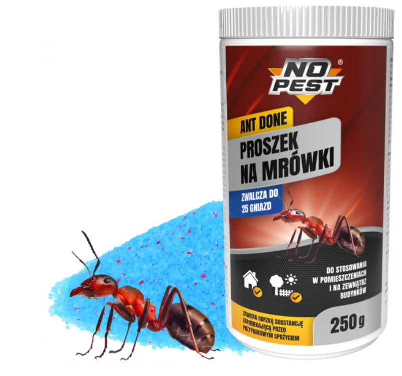 Ameisenpulver 250 g  No Pest Ant Done – Mittel gegen Ameisen im Haus und Garten, Granulat.