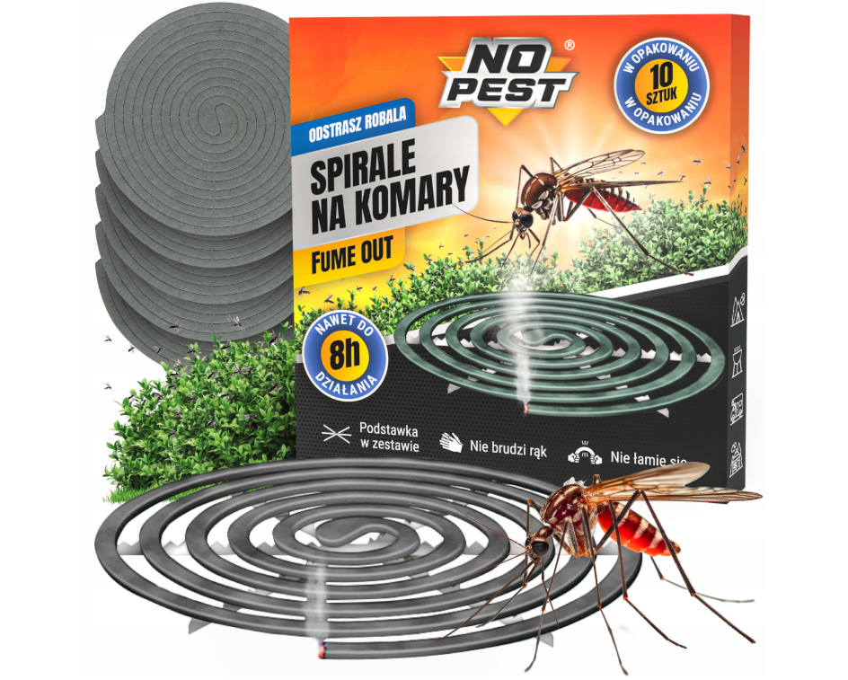 SPIRALEN MITTEL REPELLENT GEGEN MÜCKEN, FLIEGEN, KRIEBELMÜCKEN UND WESPEN NO PEST (10 STK.)