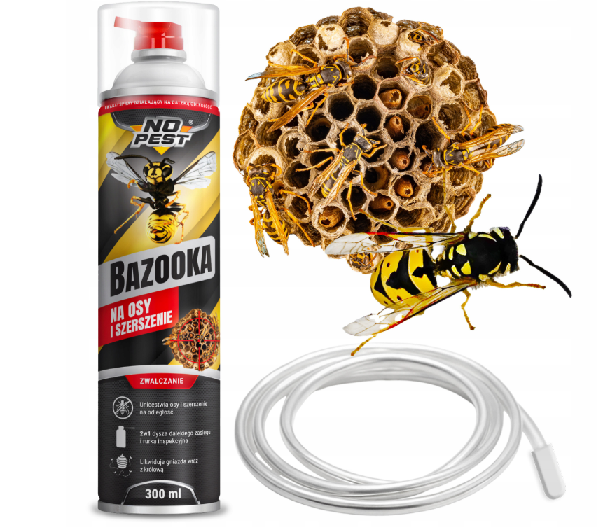 STARKES SPRAY MITTEL INSEKTENSPRAY GEGEN WESPEN HORNISSEN NESTER BAZOOKA 300ML