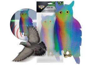 Odstraszacz ptaków sowa hologramowa SCARY OWL No Pest™. Sylwetka stojącej sowy