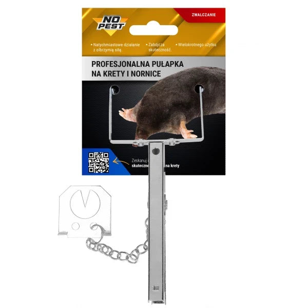 Mollen-, woelmuizen- en woelrattenklem No Pest®. Professionele scharenklem voor mollen.