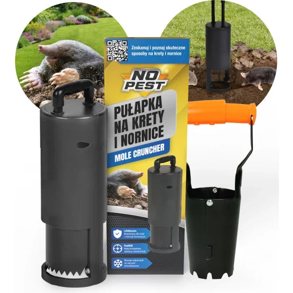 Effectieve mollen- en woelmuizenvanger, woelrattenval Mole Cruncher No Pest®