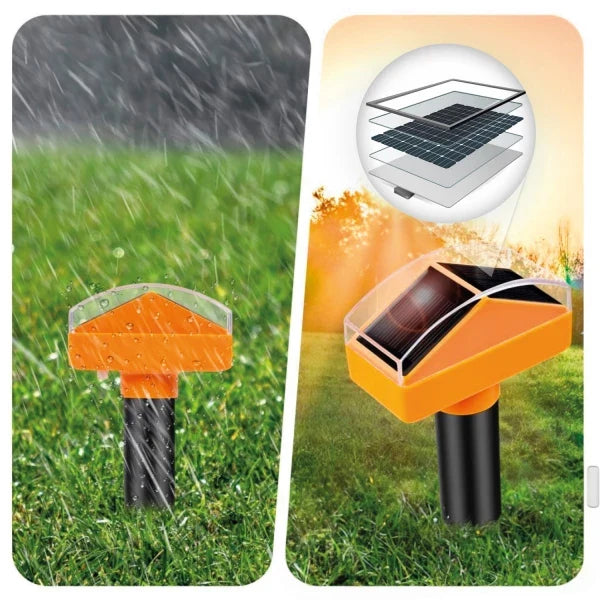 Solarny odstraszacz kretów, nornic 1800 m² No Pest® Thor Hammer Repeller 2 szt