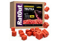 Trutka na gryzonie, szczury, myszy, kostka fluorescencyjna brodifakum RatOut® karton 10 kg