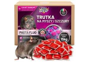 Trutka na myszy, szczury, gryzonie, pasta fluorescencyjna brodifakum No Pest® 15 kg