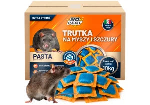 Trutka na szczury i myszy, gryzonie 10kg No Pest® brodifakum pasta orzechowa