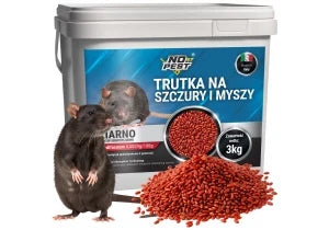 Trutka na szczury i myszy, gryzonie 3 kg No Pest® brodifakum czerwone ziarno