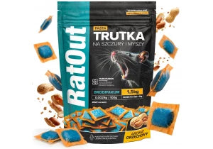 Trutka na szczury, myszy, gryzonie, pasta orzechowa brodifakum RatOut® worek 1,5 kg