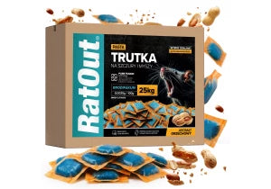 Trutka na szczury, myszy, gryzonie, pasta orzechowa brodifakum RatOut® karton 25 kg
